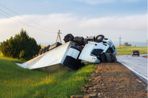 truck rollover accident